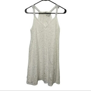 JUN & IVY Lacey White Sleeveless Dress NWOT
